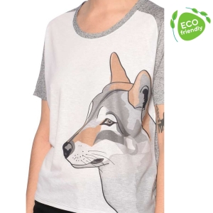 camiseta eco-friendly lobo