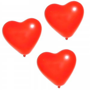 Balão Látex Coração Vermelho 6 Pol C/50 Unid