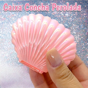 Caixa Concha Perolada Rosa C/10 Unid