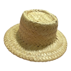 Chapéu de Palha Boneca Frizada  C/1 Unid