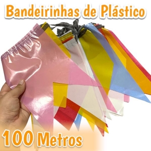 Kit Bandeirinha de Plástico C/100 Metros