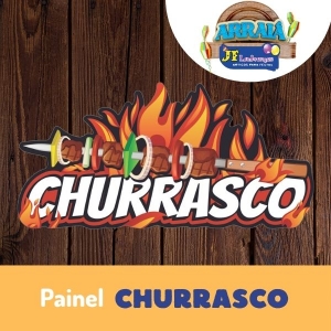 Placa Churrasco Festa Junina C/1 Unid