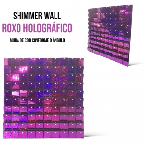 Placa Shimmer Wall Holográfica 30cmx30cm C/01 Unid