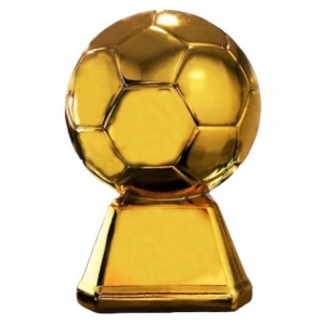 Troféu Bola de Futebol Dourado C/1 Unid