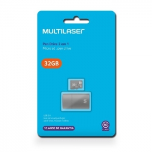 Leitor USB + Cartão de Memória Classe 10 - 32GB