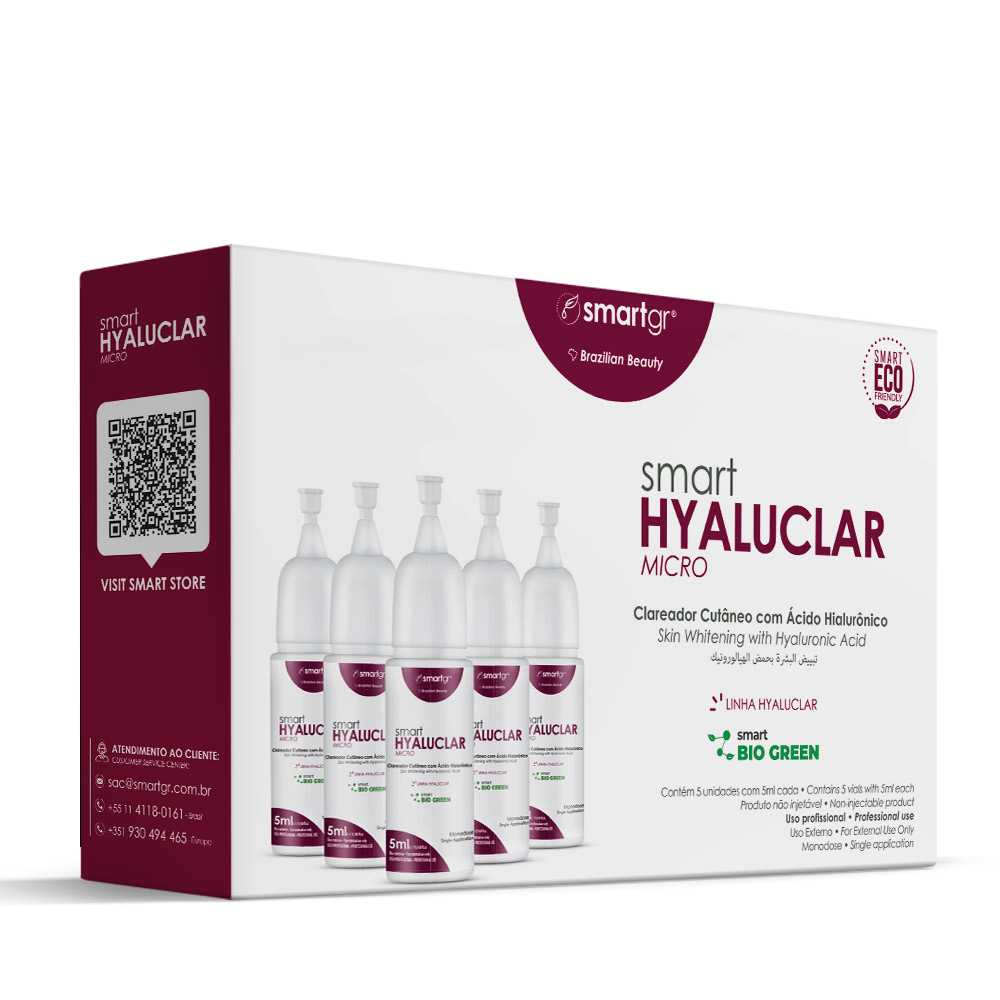 Smart Hyaluclar Fluido Clareador com Ácido Hialurônico 5 Monodoses de 5 mL - Smart GR