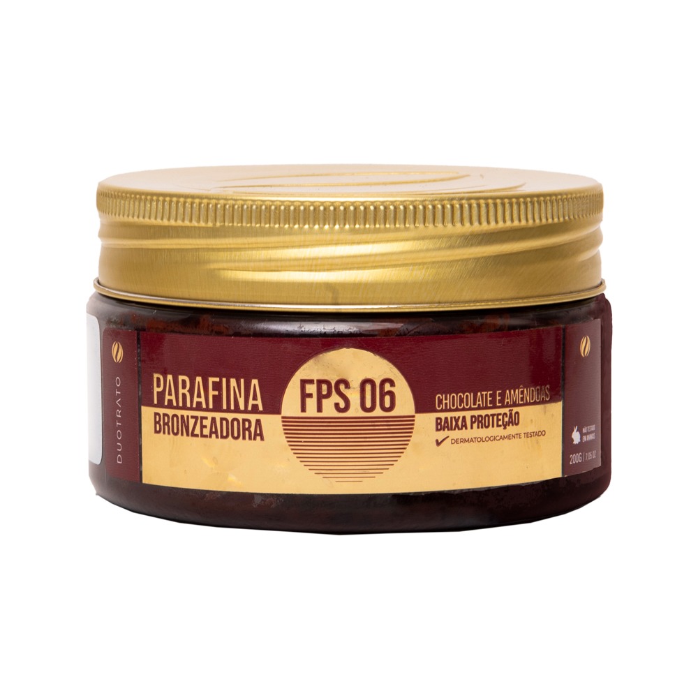 Parafina Bronzeadora FPS 06 - Chocolate e Amêndoas - 200g