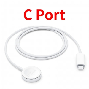 Carregador cabo para Apple Watch, estação de carregamento rápido sem fio, doca magnética, USB tipo C, carregador para 8, 7, 6, SE, 5, 4, 3, 2