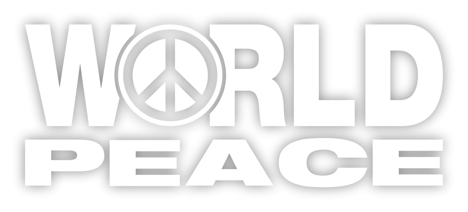 Adesivo World Peace - Paz no mundo - Recortado Várias Cores - Vinil Studio