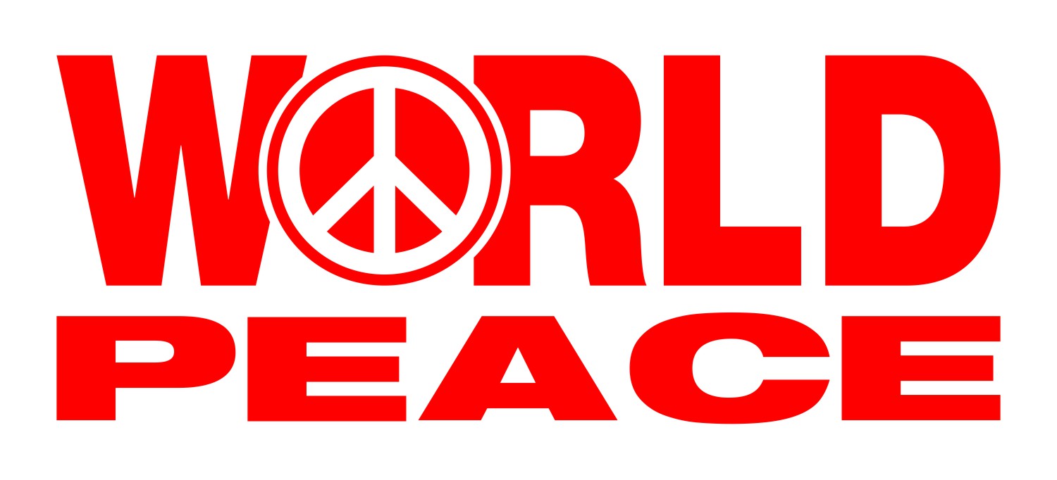Adesivo World Peace - Paz no mundo - Recortado Várias Cores - Vinil Studio