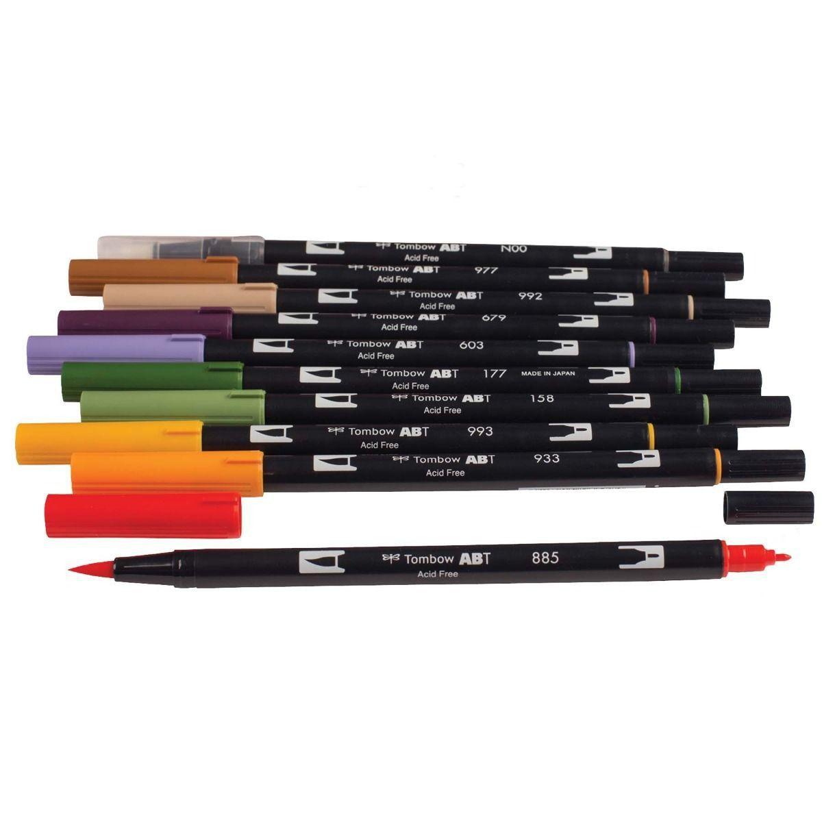 Canetas Dual Brush Tombow Kit c/10 canetas - Secundárias - Vinil Studio