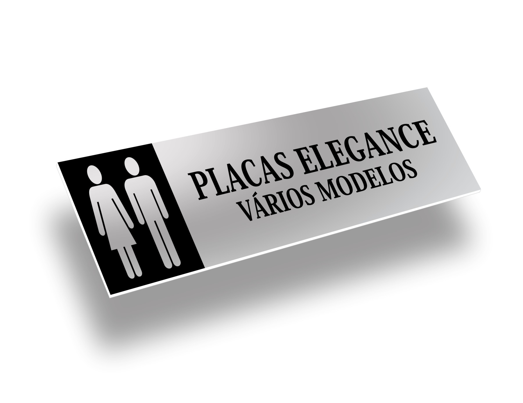 Placa Identificação de Sala Elegance - KIT com 12 Unidades - Vários Modelos - Vinil Studio