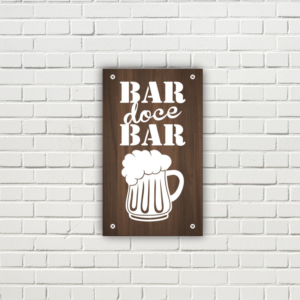 Quadro Decorativo Bar Doce Bar - Cerveja - Vinil Studio