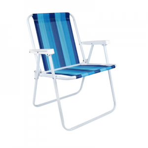 Cadeira Alta em Aço Azul Mor 70x50x53cm