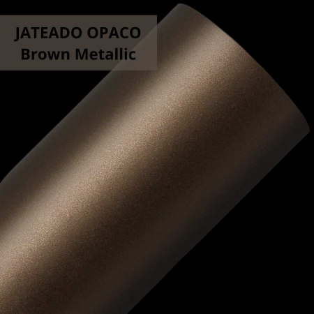 Adesivo Decorativo  Lavável - Jateado Opaco Brown Metallic - 1,38 de largura