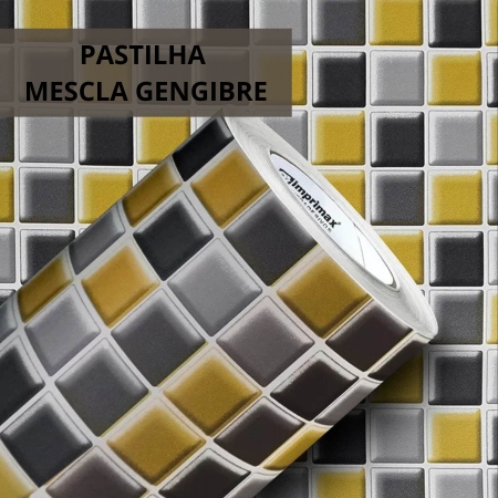 Adesivo Decorativo  Lavável - Pastilha Mescla Gengibre