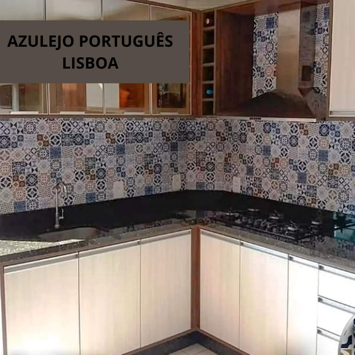 Adesivo Decorativo  Lavável - AZULEJO PORTUGUÊS LISBOA