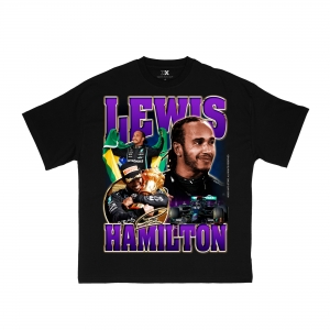 Camiseta Lewis Hamilton - Preta