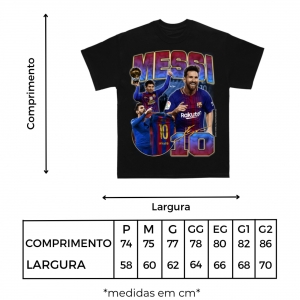 Camiseta Lionel Messi - Preta