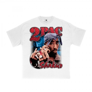 Camiseta Tupac - Branca