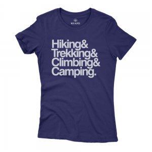 Camiseta Nos Alpes Hiking Trekking Climbing Camping Feminina