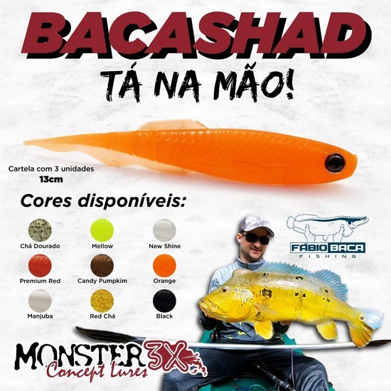 Isca Artificial Monster 3x Bacashad By Fábio Baca 17cm C/3 Unidades - Pitstop do Pescador