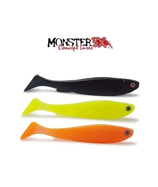 Isca Soft Monster 3x Shad Yoshi 10,5cm - C/3un - Pitstop do Pescador