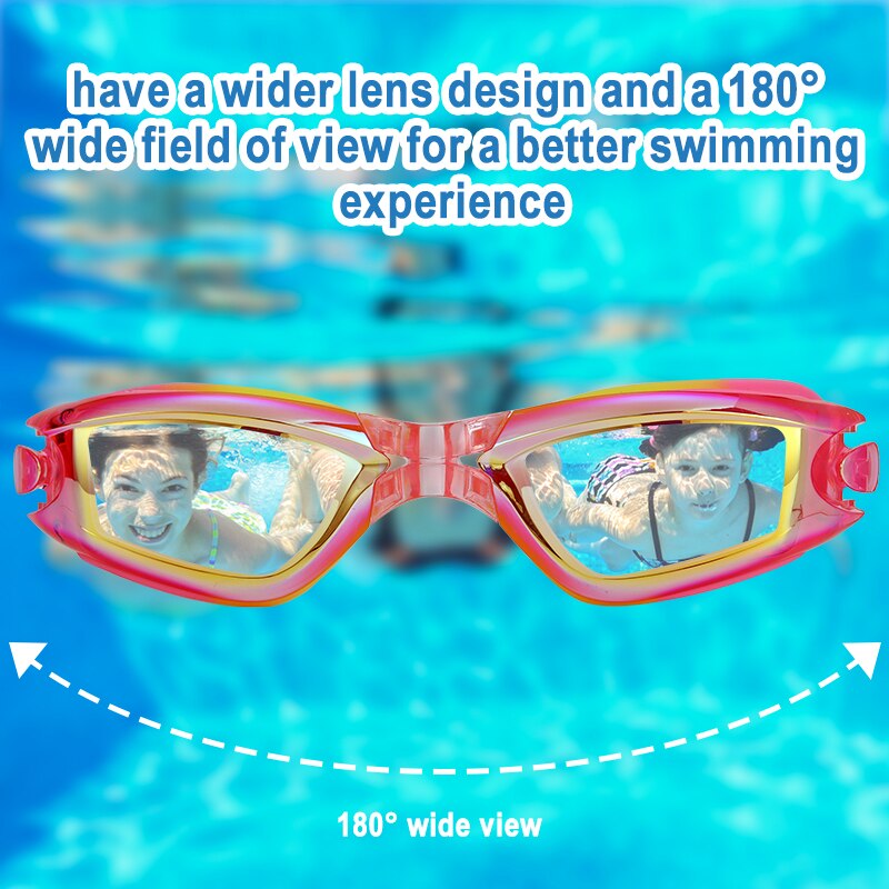 Jsjm profissional colorido crianças silicone natação óculos anti nevoeiro uv natação óculos de silicone à prova dwaterproof água nadar eyewear crianças