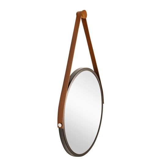 Espelho Adnet Alumínio - Com Alça - Redondo - 30cm