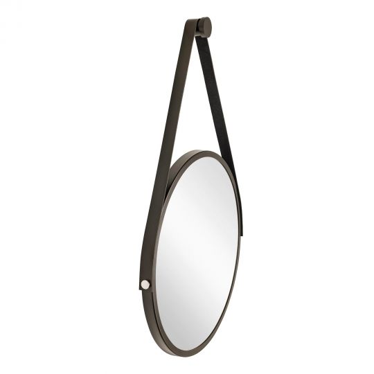 Espelho Adnet Alumínio - Com Alça - Redondo - 30cm