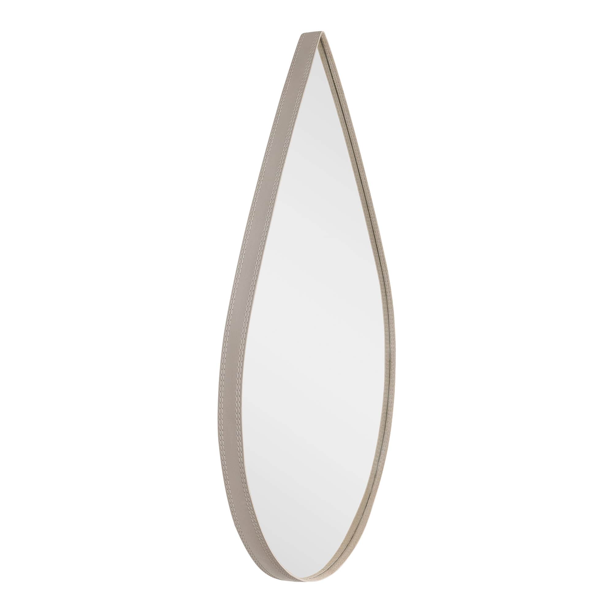 Espelho Tradicional Couro - Gota - 50x80cm
