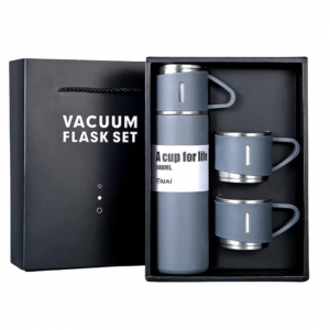 Garrafa Stanley Vacuum Flask Set Inox 500ml + 3 Xícaras  Bebidas Quentes ou Frias