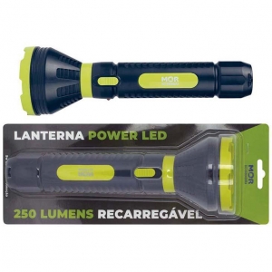 Lanterna Power Super Led 250 Lumens Recarregavel Bivolt Mor