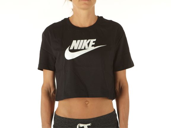Camiseta Nike MC Essentials Croped Preta