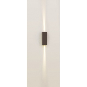 Arandela LED Nordecor Tynn 2293 - Preta | 2*2,5W / IP65 / 3000K / 150lm