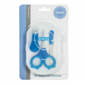 Kit Cuidados Manicure Premium Com Estojo Azul