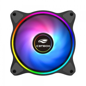 Cooler Fan Gabinete 120mm 12cm RGB C3Tech F7-L250RGB - Foto 1