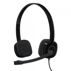 Headset H151 Stereo P3 Preto Logitech - 981-000587 - Foto 0