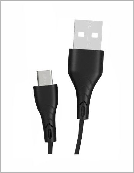 Cabo USB X Micro USB V8, 1m, Emborrachado, 2.1A Preto SX-B21-V8 Sumexr - Foto 0