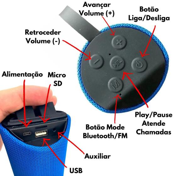 Caixa De Som Bluetooth FM, USB, SD, 5W, Atende Chamadas, Exbom CS-M31BT - Foto 3