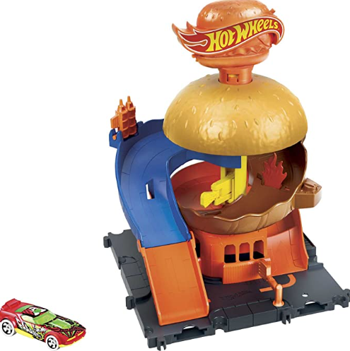 Pista Hot Wheels City Drivre-Thru de Hambúrguer Mattel
