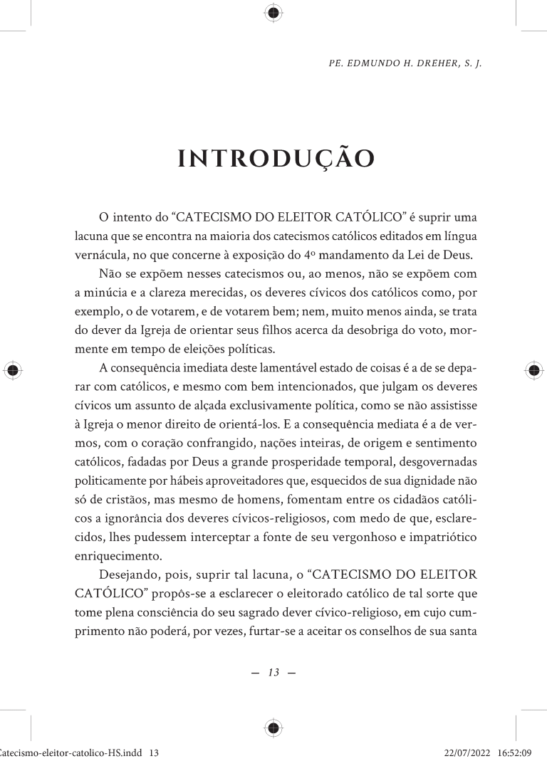 Catecismo do Eleitor Católico  Pe. Edmundo Henrique Dreher, S. J.
