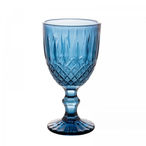 Conjunto 6 Taças de Água de Vidro Greek Azul Escuro 345ml 28783 - Wolff