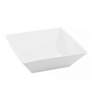 Saladeira de Porcelana Branca Bowl Quadrado 25x8cm 27822 - Wolff