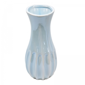 Vaso Decorativo Azul Claro Metalizado DEF01114 - Rio de Ouro