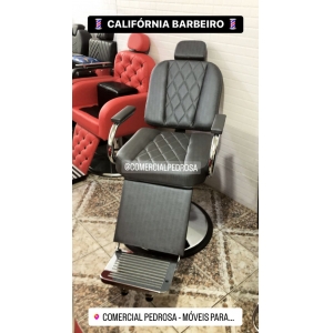 Cadeira de Barbeiro California - Opção com Parapé Duplo