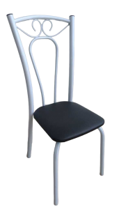 Cadeira Ferreiro Modelo ISA 1.1/4 Branco , Tecido Cor : (BOTANICO)