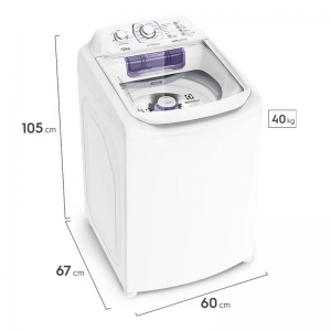 Máquina de Lavar Electrolux 12kg LAC12 Turbo Economia, Silenciosa com Cesto Inox e Jet&Clean Branca 127v
