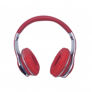 Fone De Ouvido Bluetooth PMCELL com Microfone SD, Rádio FM, Vermelho HP-42