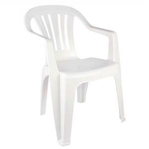Cadeira Tipo Poltrona em Plástico Bela Vista Branca MOR - Foto 0